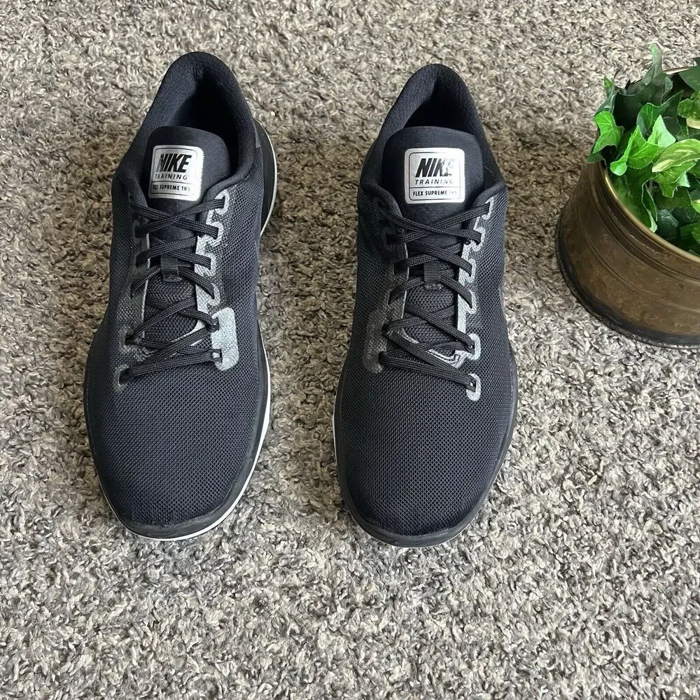 Nike Running Shoes Sneakers Size 9.5 Womens Flex Supreme TR 5 Black Athletic